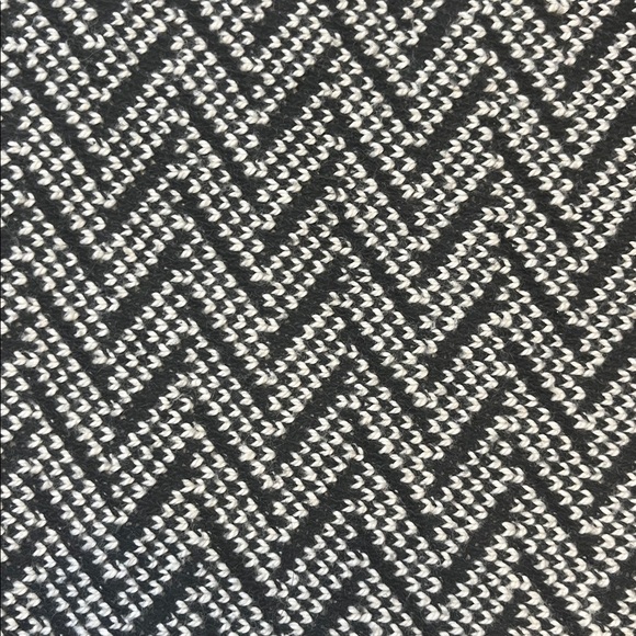 Amour Vert Herringbone Mini Sweater Dress Black Cream Small Like New 3/4 Sleeve - Picture 5 of 11